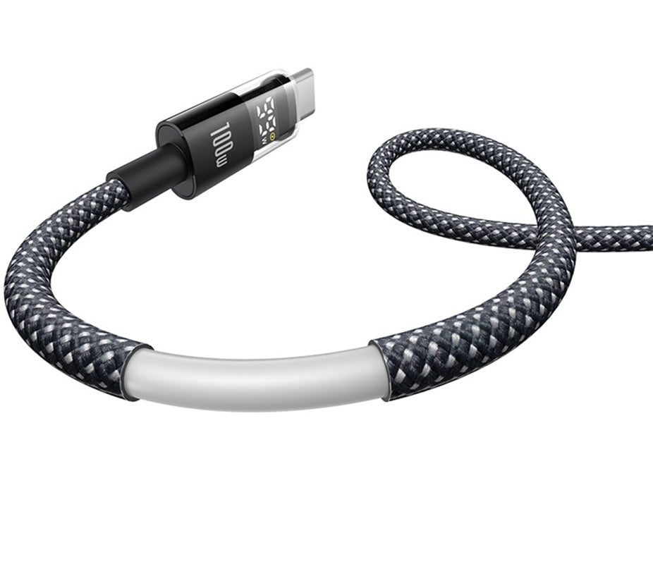 Kabl za prenos podataka i punjenje USB-A - USB-C Baseus Display 2, 100W, 1m, Crni P10382701121-00