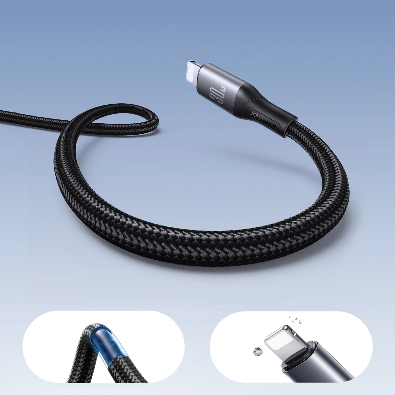 Kabl za podatke i punjenje USB-C - Lightning Joyroom S-A28 Flash, 30W, 1m, Crni