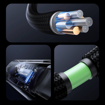 Kabl za podatke i punjenje USB-A - Lightning Joyroom S-A16 Pro Prism Display, 12W, 1.2m, Crni