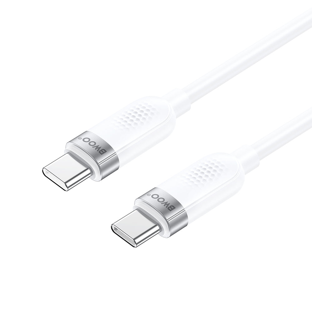 Kabl za podatke i punjenje USB-C - USB-C BWOO BO-X315C, 100W, 1m, Bel
