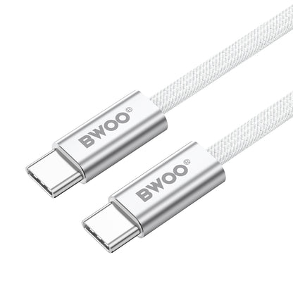 Kabl za podatke i punjenje USB-C - USB-C BWOO BO-X317C, 240W, 1m, Bela