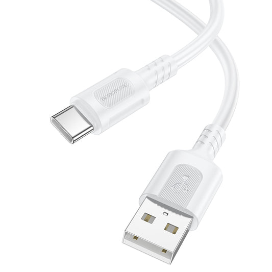 Kabl za podatke i punjenje USB-A - USB-C Borofone BX111 Feliz, 20W, 1m, Beli