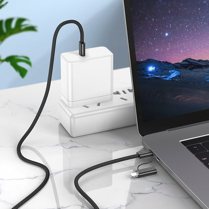 Kabl za prenos podataka i punjenje USB-C - Lightning / USB-C Borofone BX104 Primo 2in1, 60W, 1m, Crni