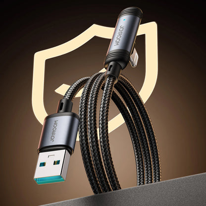Kabl za podatke i punjenje USB-A - USB-C Joyroom S-A56 EnjoyX Angled, 20W, 1.2m, Crni