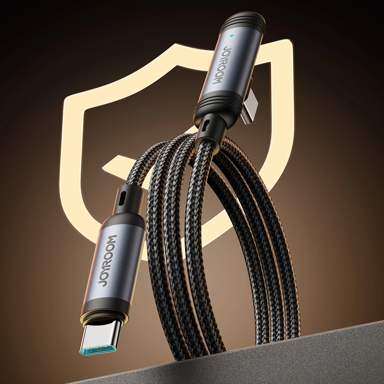 Kabl za prenos podataka i punjenje USB-C - USB-C Joyroom S-A56 EnjoyX Angled, 60W, 1.2m, Crni