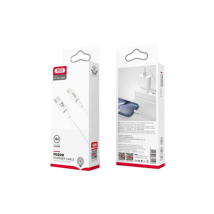 Kabl za podatke i punjenje USB-C - Lightning XO Design NB-Q189A, 20W, 1m, Bel