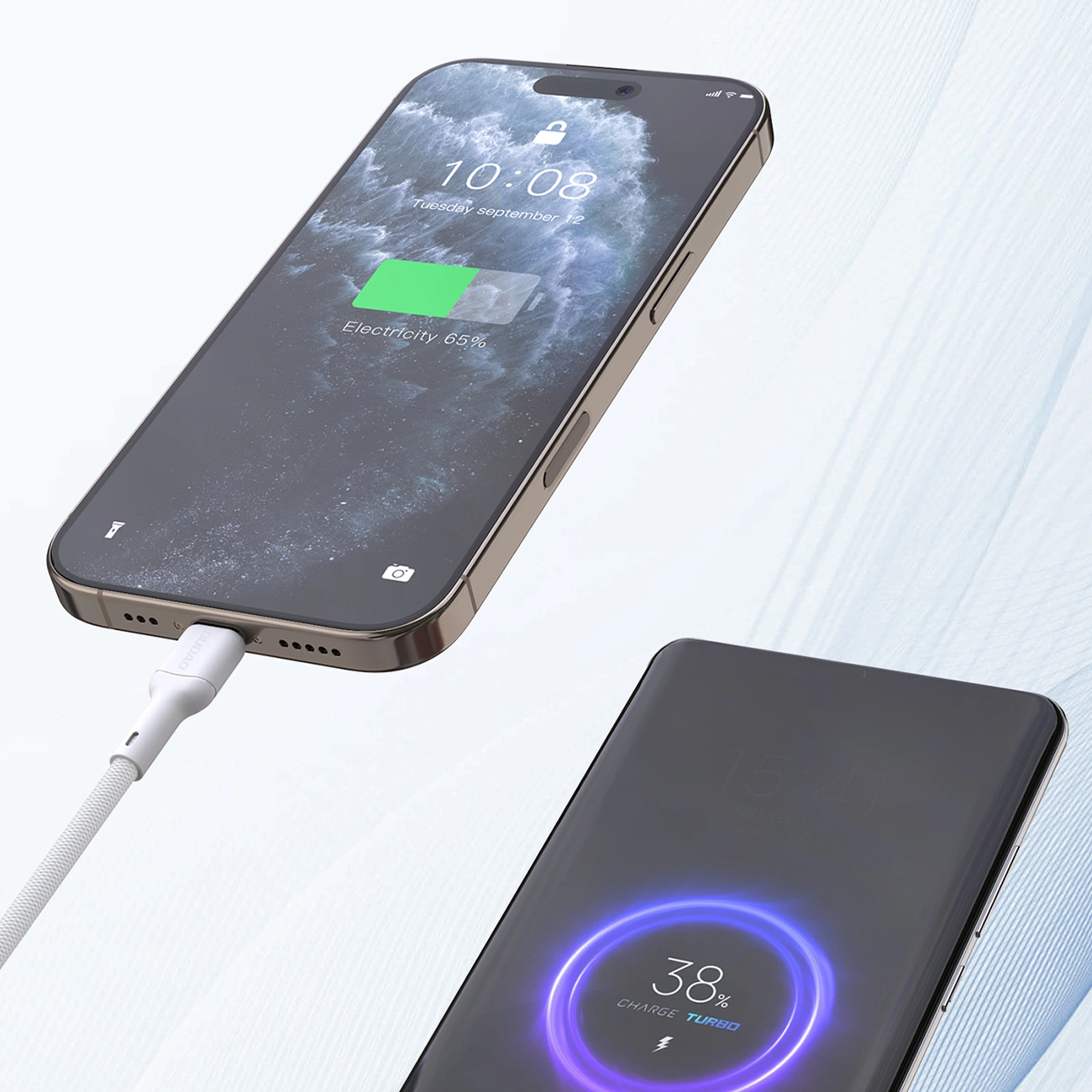 Kabl za podatke i punjenje USB-C - USB-C Dudao L9C Max, 240W, 2m, Bela