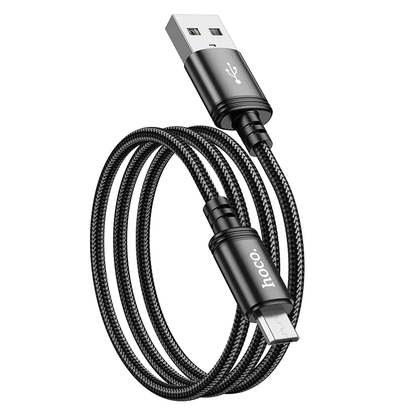 Kabl za podatke i punjenje USB-A - microUSB HOCO X89, 18W, 1m, Crni