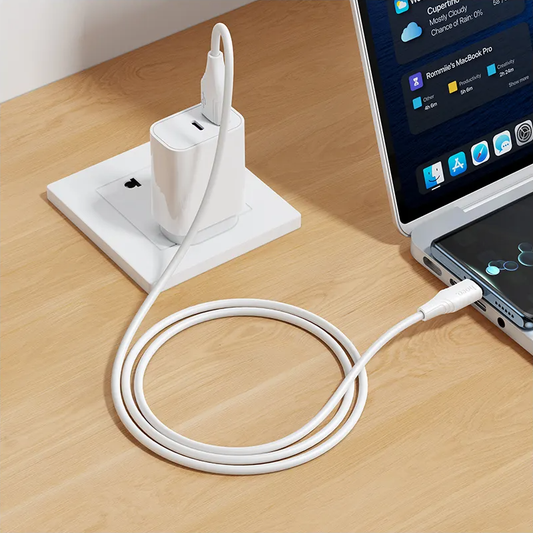 Kabl za prenos podataka i punjenje USB-A - USB-C HOCO X124, 18W, 1m, Bel