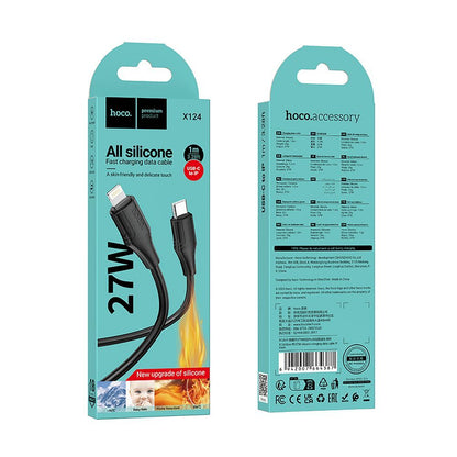 Kabl za podatke i punjenje USB-C - Lightning HOCO X124, 27W, 1m, Crni