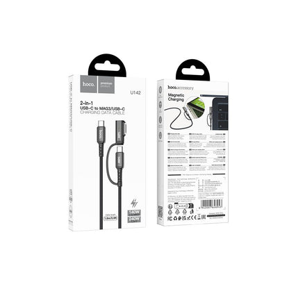 Kabl za punjenje HOCO U142, USB-C - USB-C / MagSafe 3, 240W, 1.8m, Crni