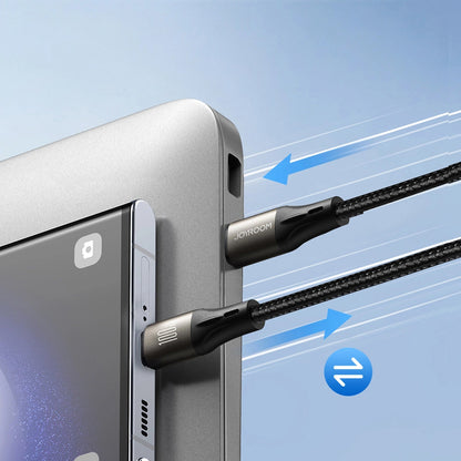 Kabl za prenos podataka i punjenje USB-C - USB-C Joyroom S-A25 Light-Speed, 100W, 1.2m, Crni