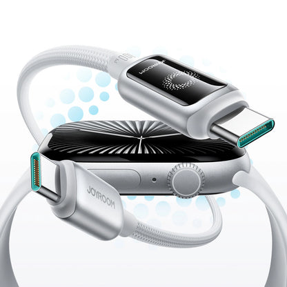 Kabl za prenos podataka i punjenje USB-C - USB-C Joyroom S-A55 StarFlight Display, 100W, 1.2m, Bel