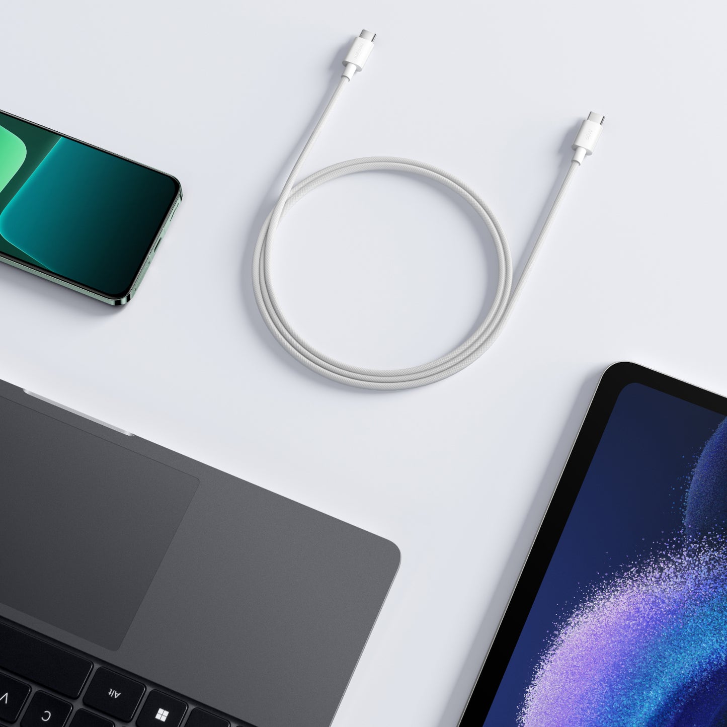 Kabl za podatke i punjenje USB-C - USB-C Xiaomi, 60W, 1m, Beli BHR0878GL