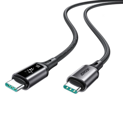 Kabl za prenos podataka i punjenje USB-C - USB-C Joyroom S-A60 StarTalk, 100W, 1.2m, Crni