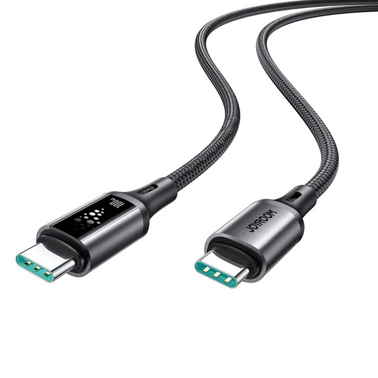 Kabl za prenos podataka i punjenje USB-C - USB-C Joyroom S-A60 StarTalk, 100W, 1.2m, Crni