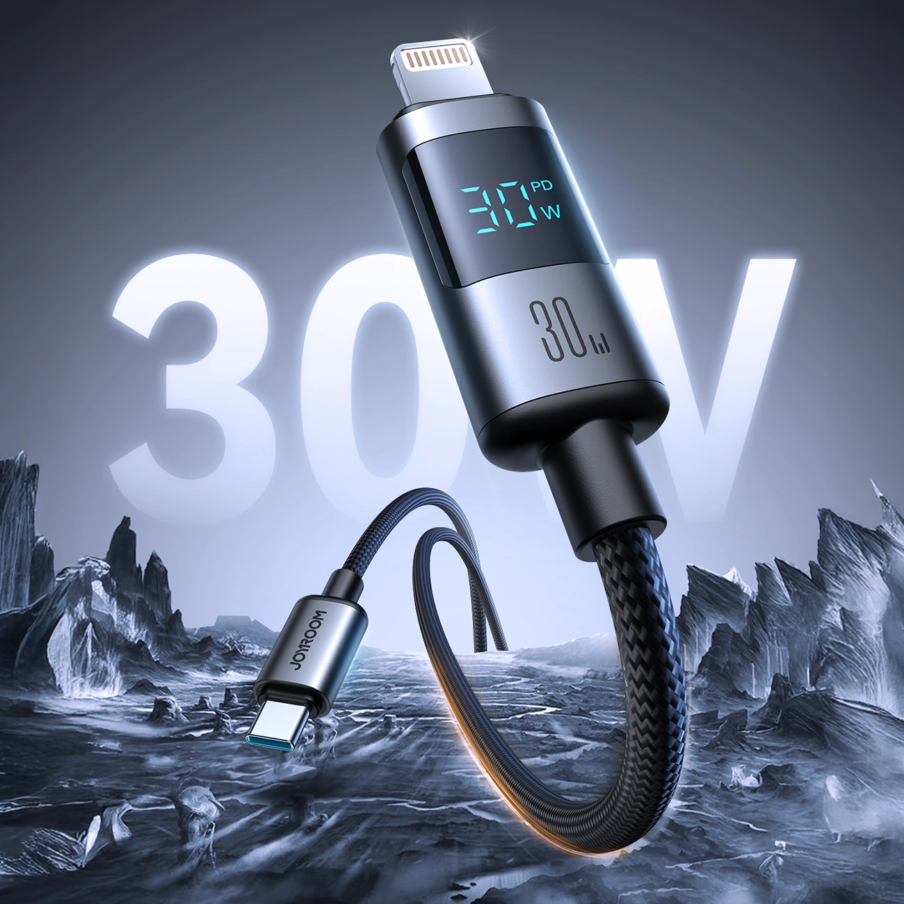 Kabl za podatke i punjenje USB-C - Lightning Joyroom S-A16 Pro Prism Display, 30W, 1.2m, Crni