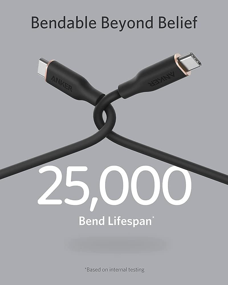 Kabl za prenos podataka i punjenje USB-C - USB-C Anker PowerLine III, 100W, 0.9m, Crni A8552H11