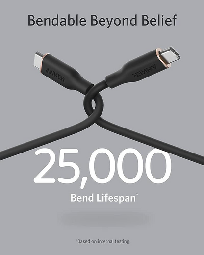 Kabl za prenos podataka i punjenje USB-C - USB-C Anker PowerLine III, 100W, 0.9m, Crni A8552H11