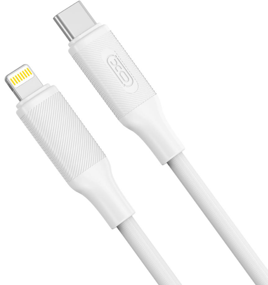 Kabl za podatke i punjenje USB-C - Lightning XO Design NB-Q265A, 27W, 1m, Bel