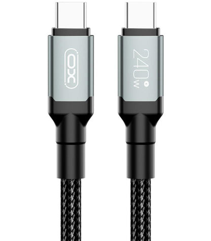 Kabl za podatke i punjenje USB-C - USB-C XO Design NB-Q264B, 240W, 2m, Crni