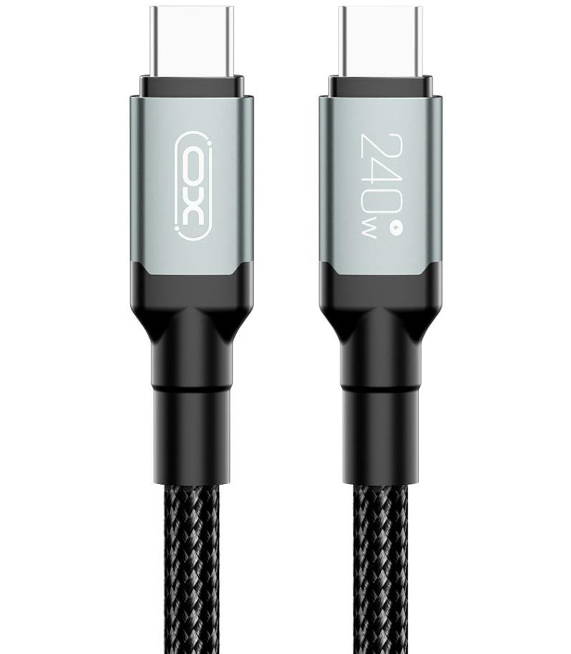 Kabl za podatke i punjenje USB-C - USB-C XO Design NB-Q264A, 240W, 1m, Crni