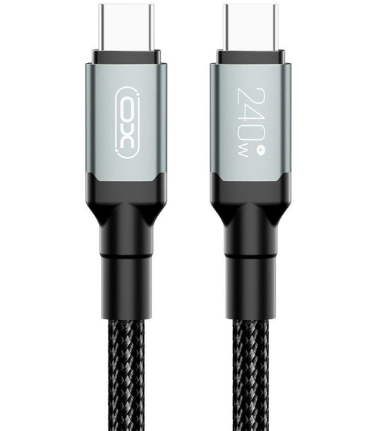 Kabl za podatke i punjenje USB-C - USB-C XO Design NB-Q264A, 240W, 1m, Crni