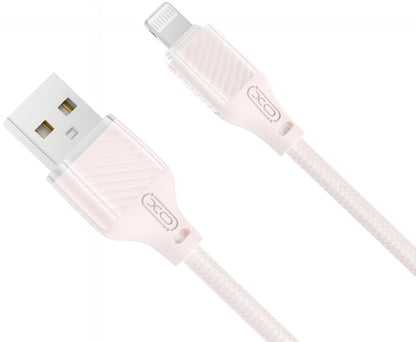 Kabl za podatke i punjenje USB-A - Lightning XO Design NB291, 18W, 1m, Roze