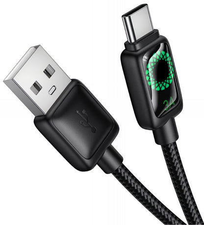 Kabl za podatke i punjenje USB-A - USB-C HOCO U146, 36W, 1.2m, Crni