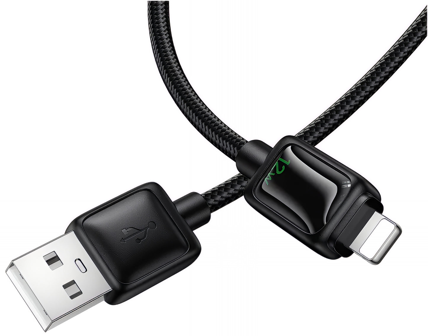 Kabl za podatke i punjenje USB-A - Lightning HOCO U146, 12W, 1.2m, Crni