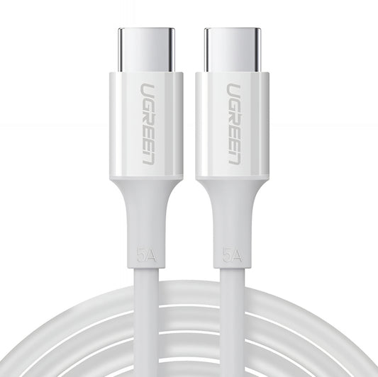 Kabl za podatke i punjenje USB-C - USB-C UGREEN US300, 100W, 2m, Bela