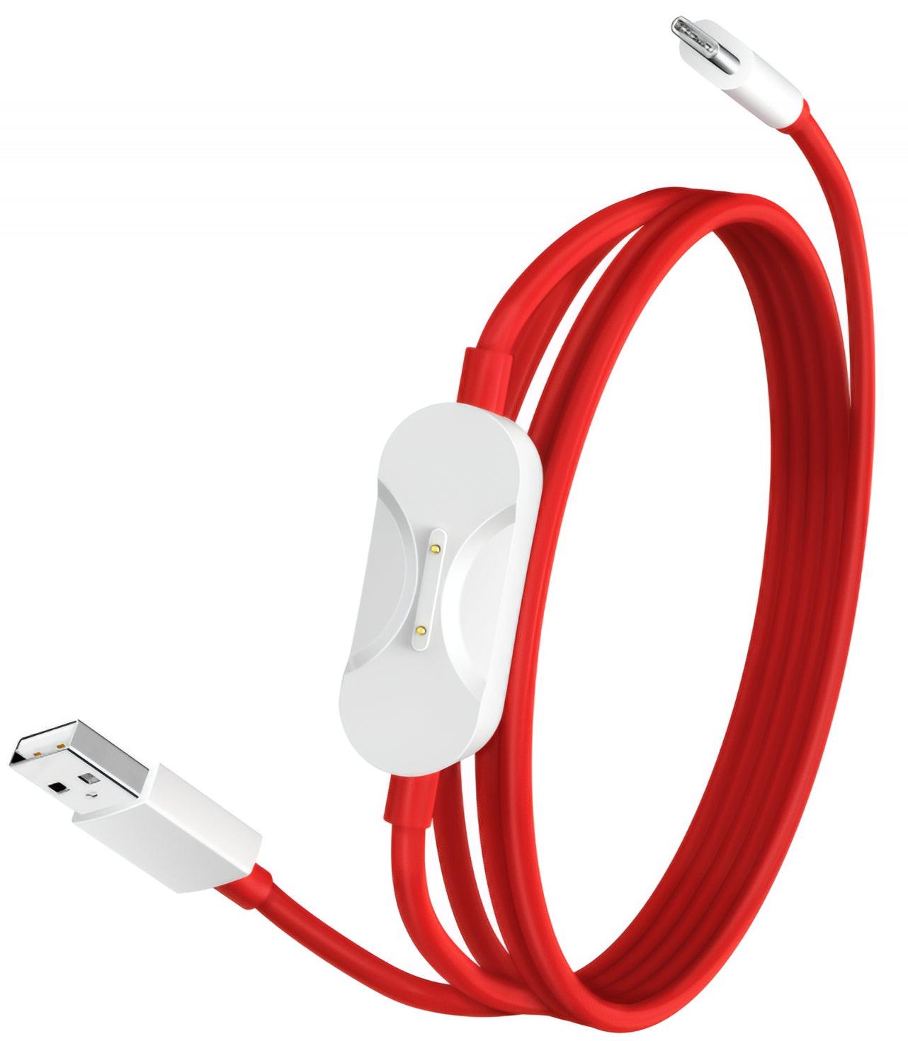 Kabl za prenos podataka i punjenje USB-A - USB-C / Pogo Pin OnePlus DL162, 80W, 1.2m, Crveni 5461100665
