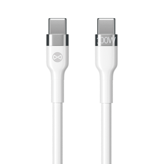 Kabl za podatke i punjenje USB-C - USB-C Forever Flexible, 100W, 2m, Bela