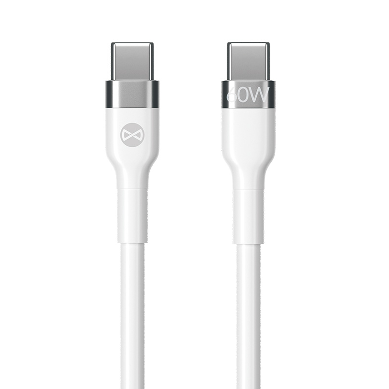 Kabl za podatke i punjenje USB-C - USB-C Forever Flexible, 60W, 2m, Bela