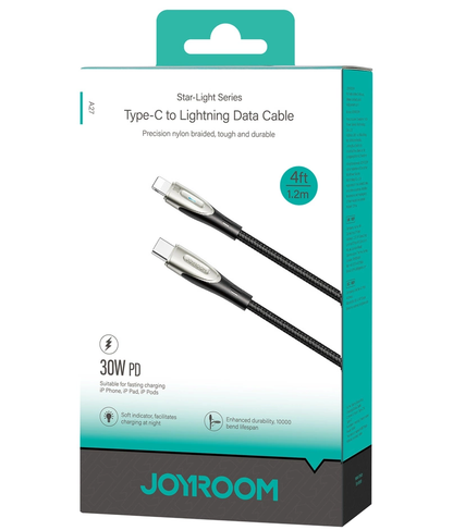 Kabl za prenos podataka i punjenje USB-C - Lightning Joyroom S-A31, 30W, 1.2m, Crni