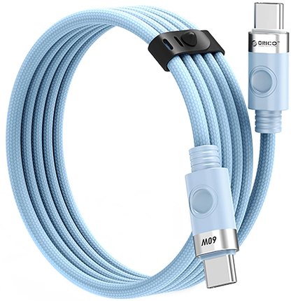 Kabl za prenos podataka i punjenje USB-C - USB-C Orico CDX, 60W, 1m, Plavi