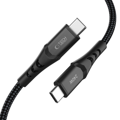 USB-C kabl za prenos podataka i punjenje - USB-C Tech-Protect UB11T Ultraboost, 240W, 1m, Crna