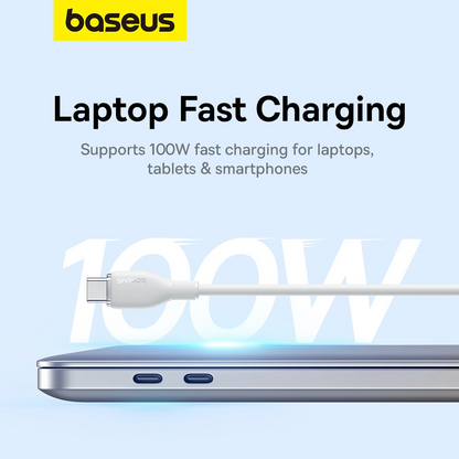 Kabl za Prenos Podataka i Punjenje USB-C - USB-C Baseus Pudding, 100W, 1.2m, Beli P10355702221-00