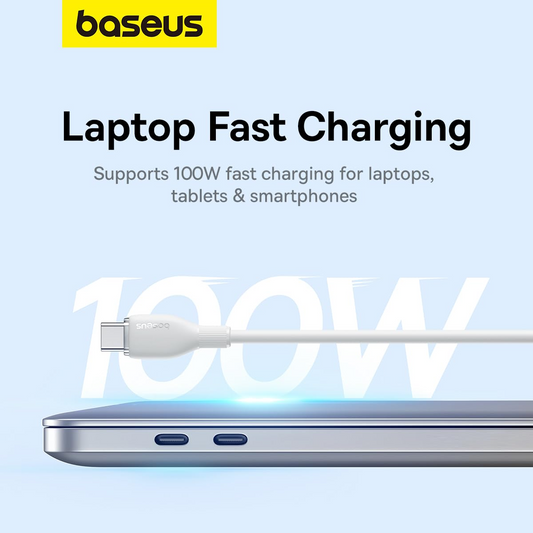 Kabl za Prenos Podataka i Punjenje USB-C - USB-C Baseus Pudding, 100W, 1.2m, Beli P10355702221-00
