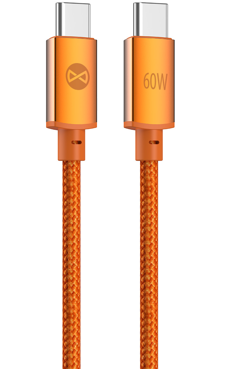 USB-C kabl za prenos podataka i punjenje - USB-C Forever Saffron, 60W, 1m, Narandžasta