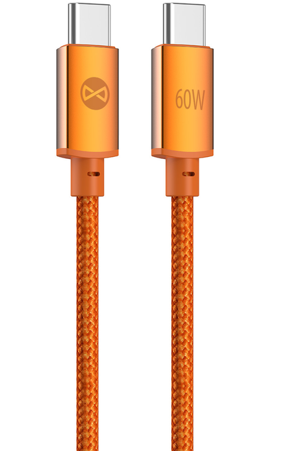 USB-C kabl za prenos podataka i punjenje - USB-C Forever Saffron, 60W, 1m, Narandžasta
