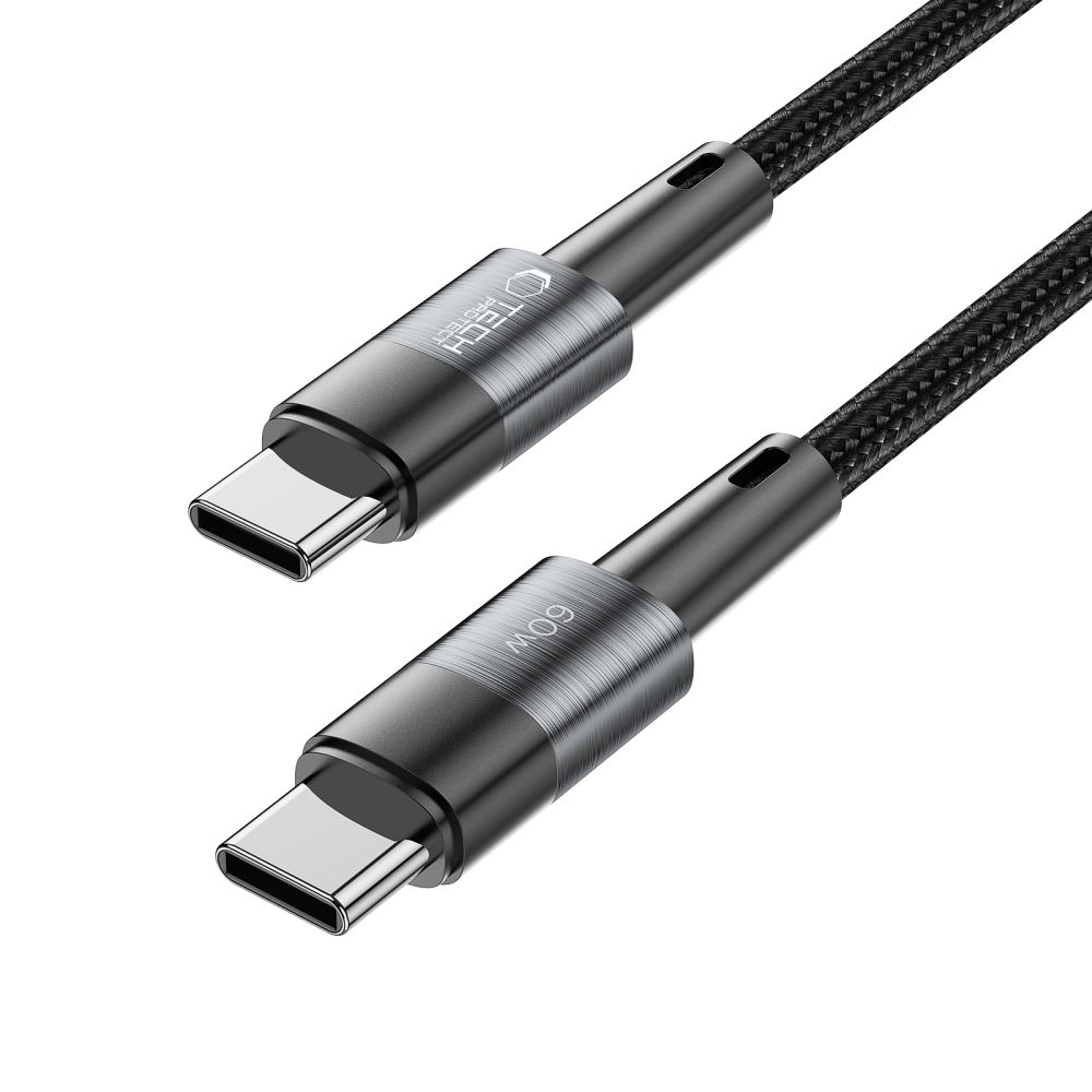 USB-C - USB-C kabl za prenos podataka i punjenje Tech-Protect Ultraboost, 60W, 2m, Siva