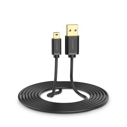 Kabl za prenos podataka i punjenje USB-A - miniUSB UGREEN US132, 3m, Crni