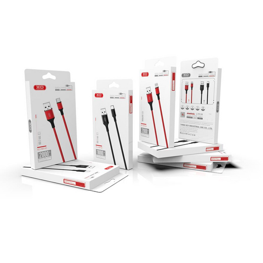 Kabl za podatke i punjenje USB-A - USB-C XO Design NB143, 18W, 2m, Crni