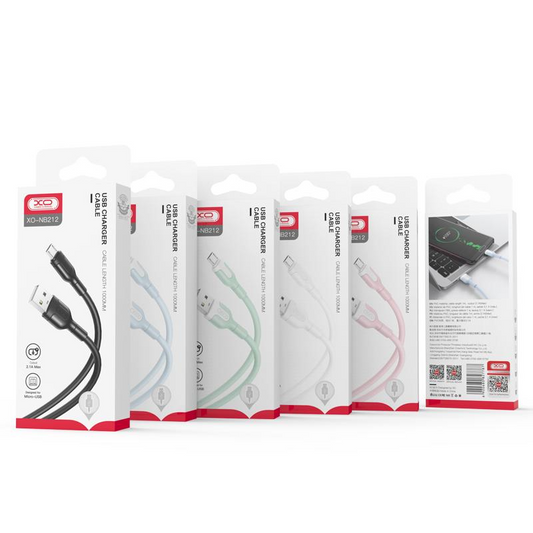 Kabl za prenos podataka i punjenje USB-A - Lightning XO Design NB212, 18W, 1m, Roze