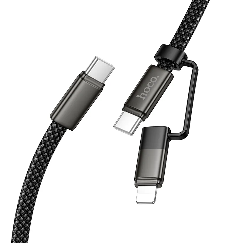 Kabl za prenos podataka i punjenje USB-C - Lightning / USB-C HOCO X125, 60W, 1m, Crni