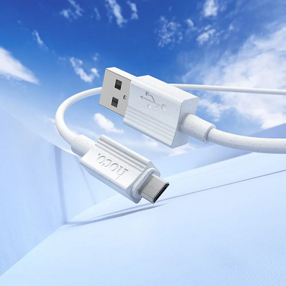 Kabl za prenos podataka i punjenje USB-A - microUSB HOCO X107, 18W, 1m, Bela