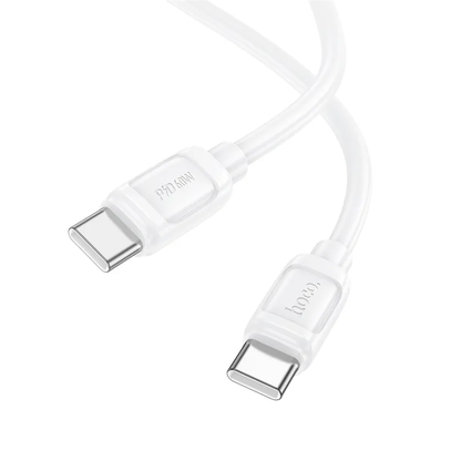 Kabl za prenos podataka i punjenje USB-C - USB-C HOCO X115, 240W, 1m, Bela