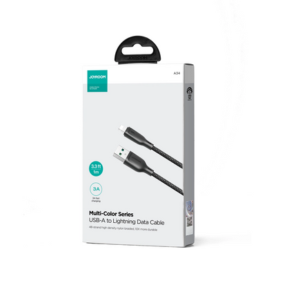 USB-A - Lightning kabl za prenos podataka i punjenje Joyroom S-A34, 18W, 1m, Crna