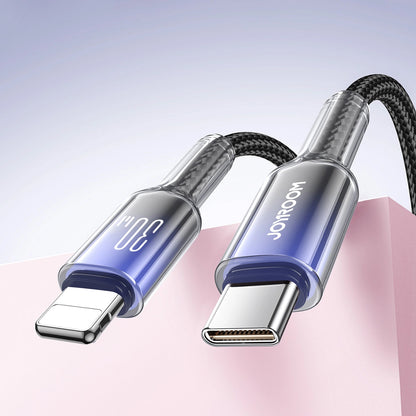 USB-C kabl za prenos podataka i punjenje - Lightning Joyroom S-A42, 30W, 1.2m, Crna